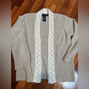 Women's Beige Cardigan Sweater